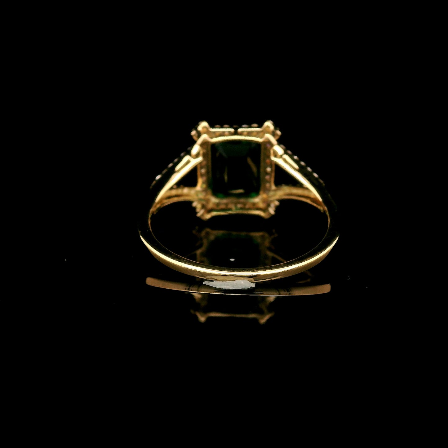 2.00 Ct Emerald Cut Lab Grown Emerald 14K Gold Ring