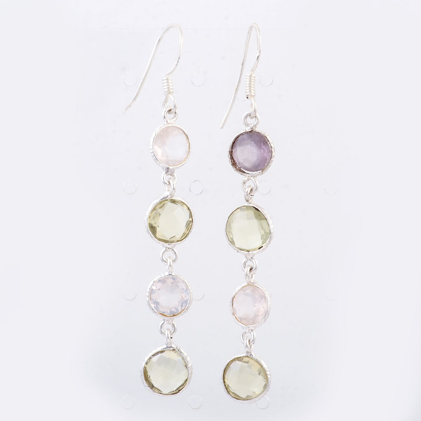 10.40 Ct Lemon Quartz 925 Sterling Silver Earrings
