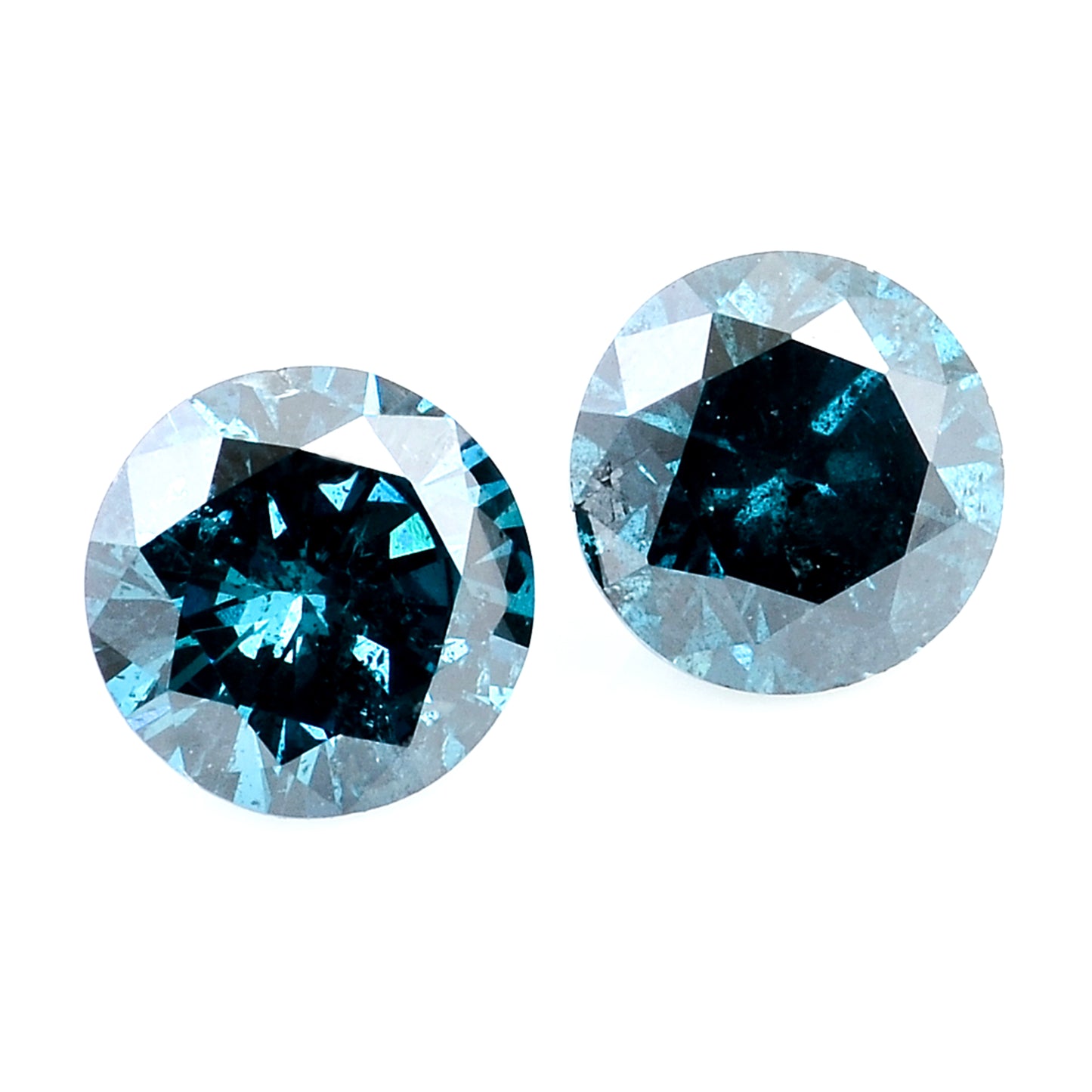 0.59 Blue Diamond Round Loose Gemstone