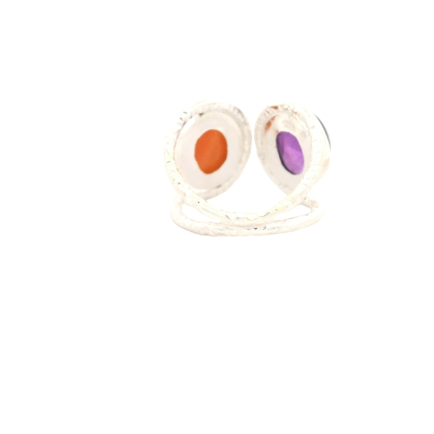 12.63 Ct Amethyst, Moonstone 925 Sterling Silver Ring