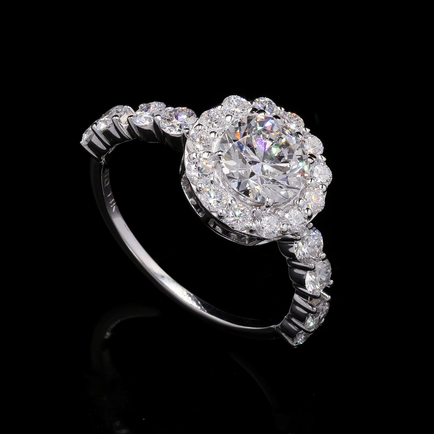 2.08 Carats Lab Grown Diamond 14K Gold Ring