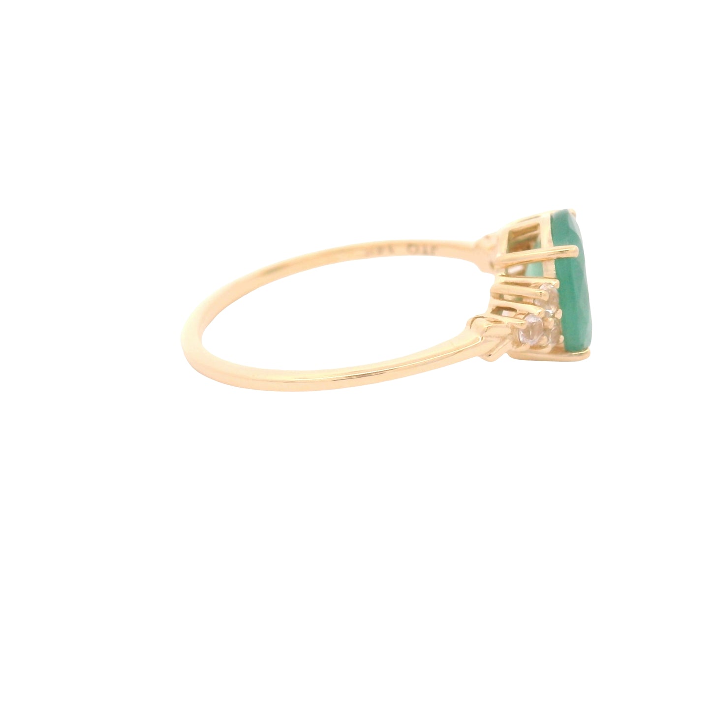 1.47 Ct Oval Emerald 14K Gold Ring