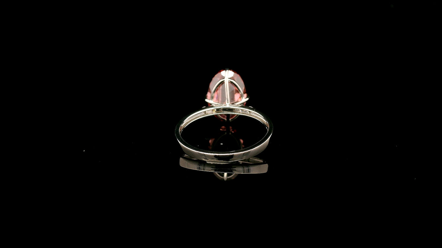 5.13 Carats Pink Lab Grown Diamond 14K Gold Ring
