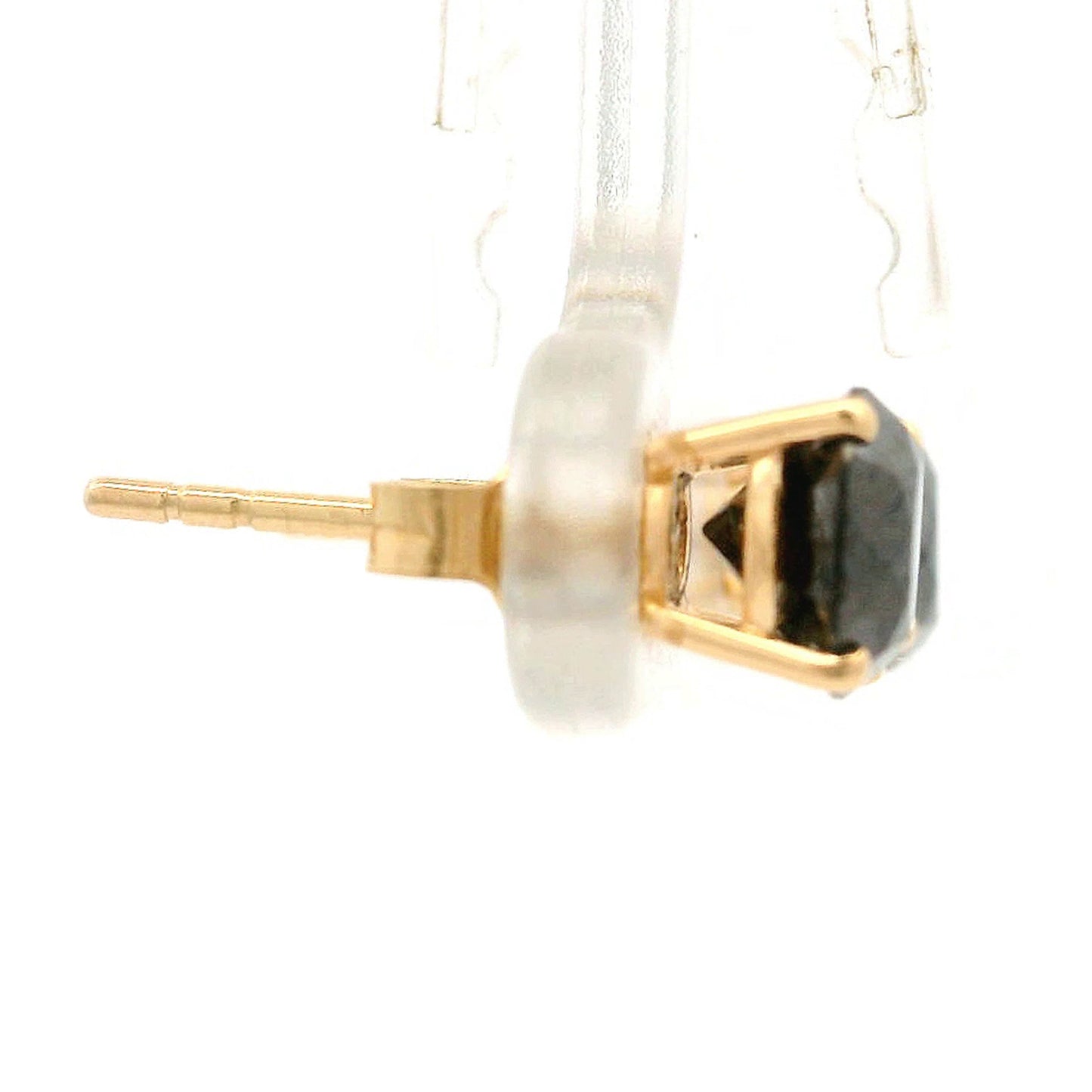 2.06 Ct Round Black Diamond 14K Gold Earrings