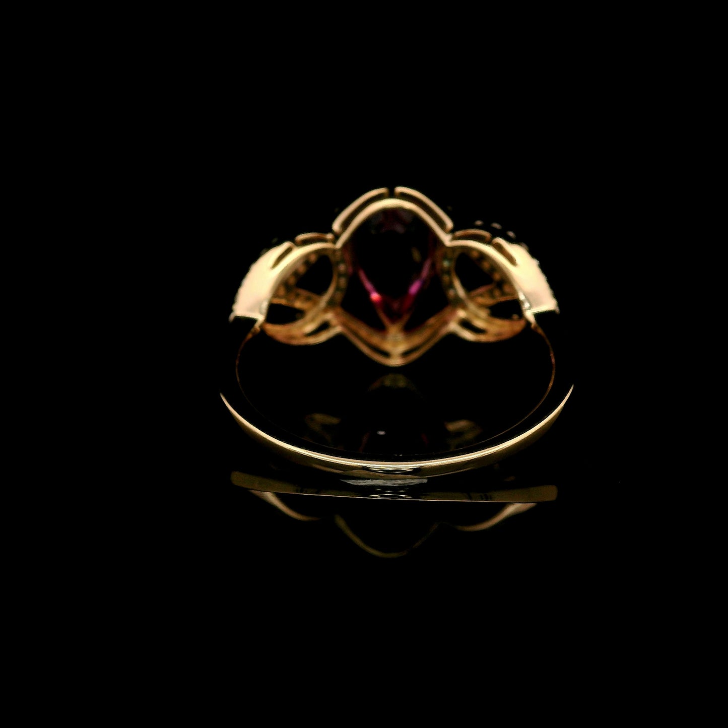 2.45 Ct Round Mixed Cut Lab Grown Pink Sapphire 14K Gold Ring