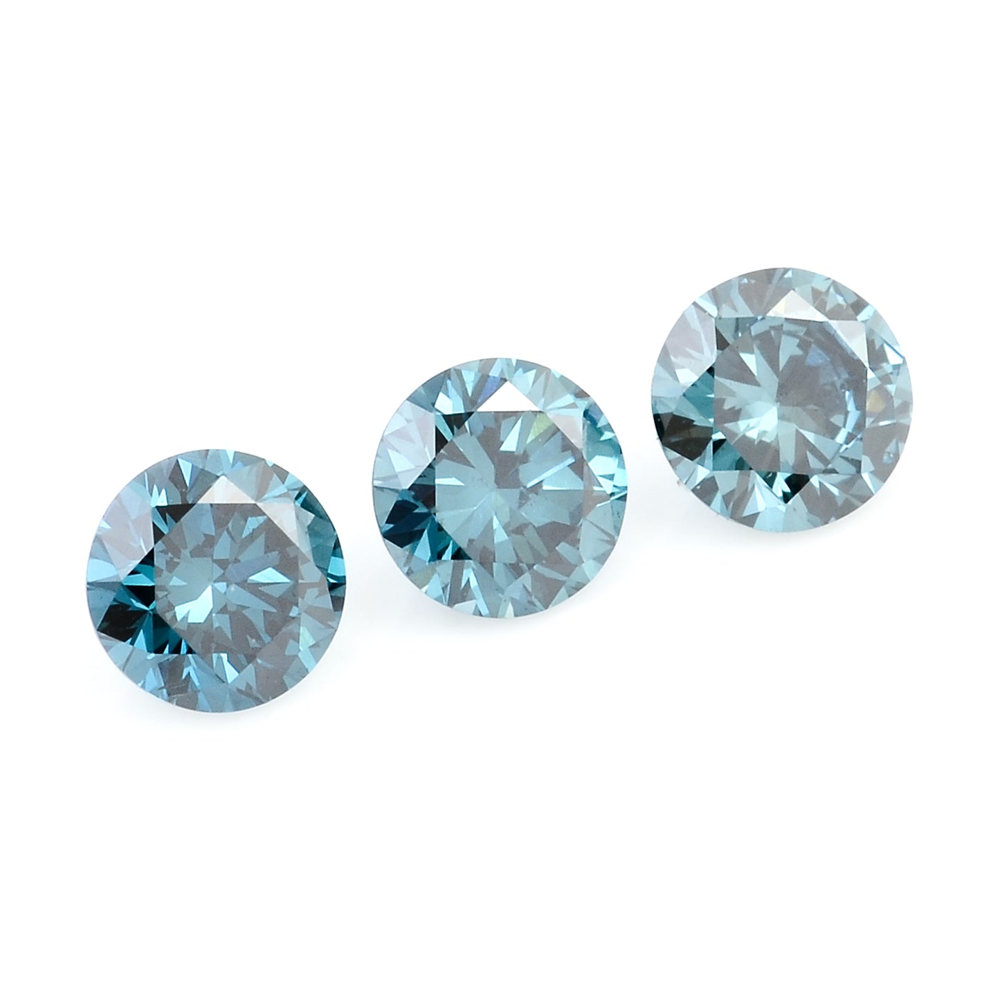 0.52 Blue Diamond Round Loose Gemstone