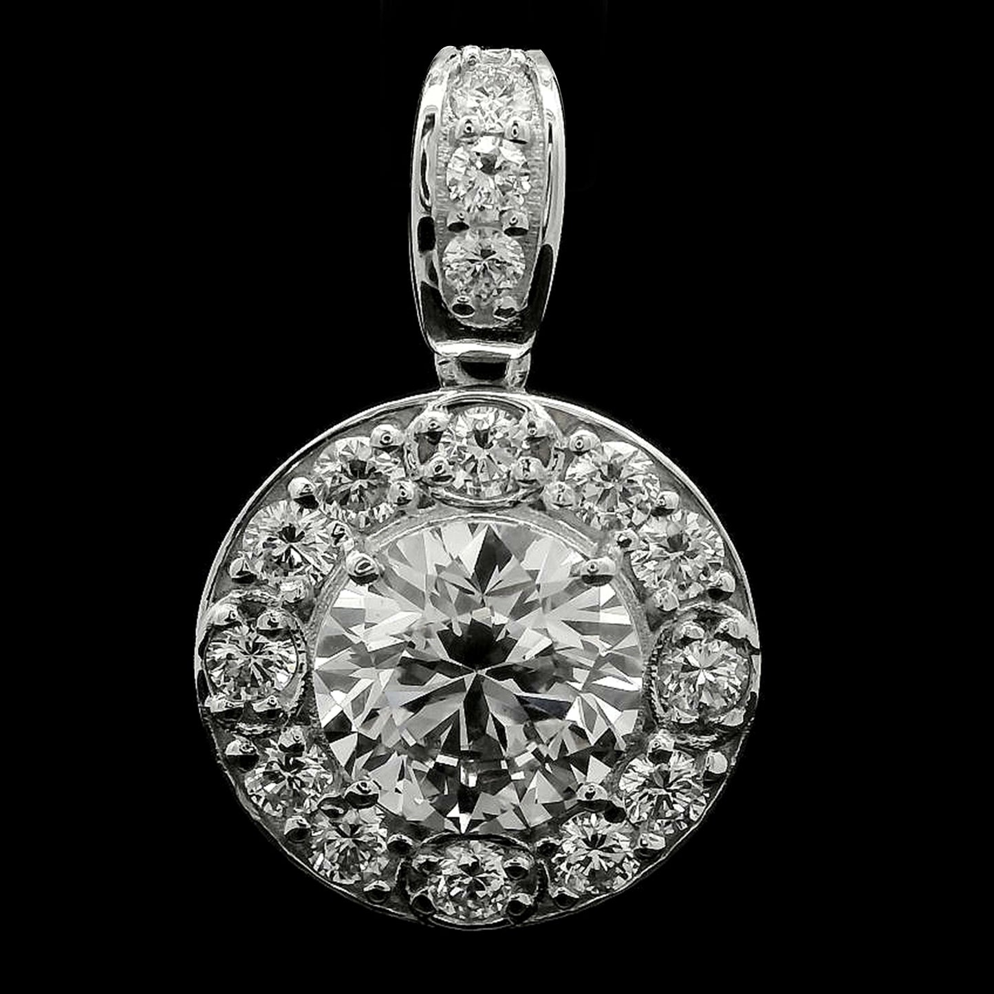 2.01 Carats Lab Grown Diamond 14K Gold Pendant
