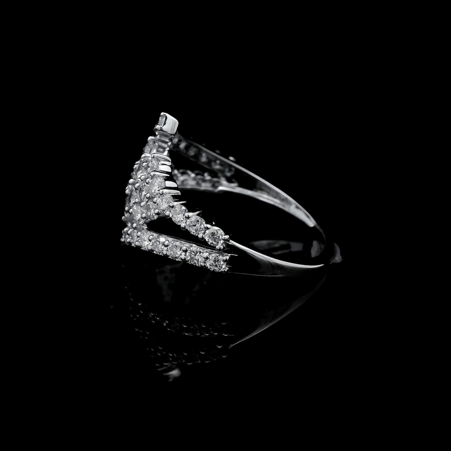 2.39 Ct Round Lab Grown Diamond 925 Sterling Silver Ring