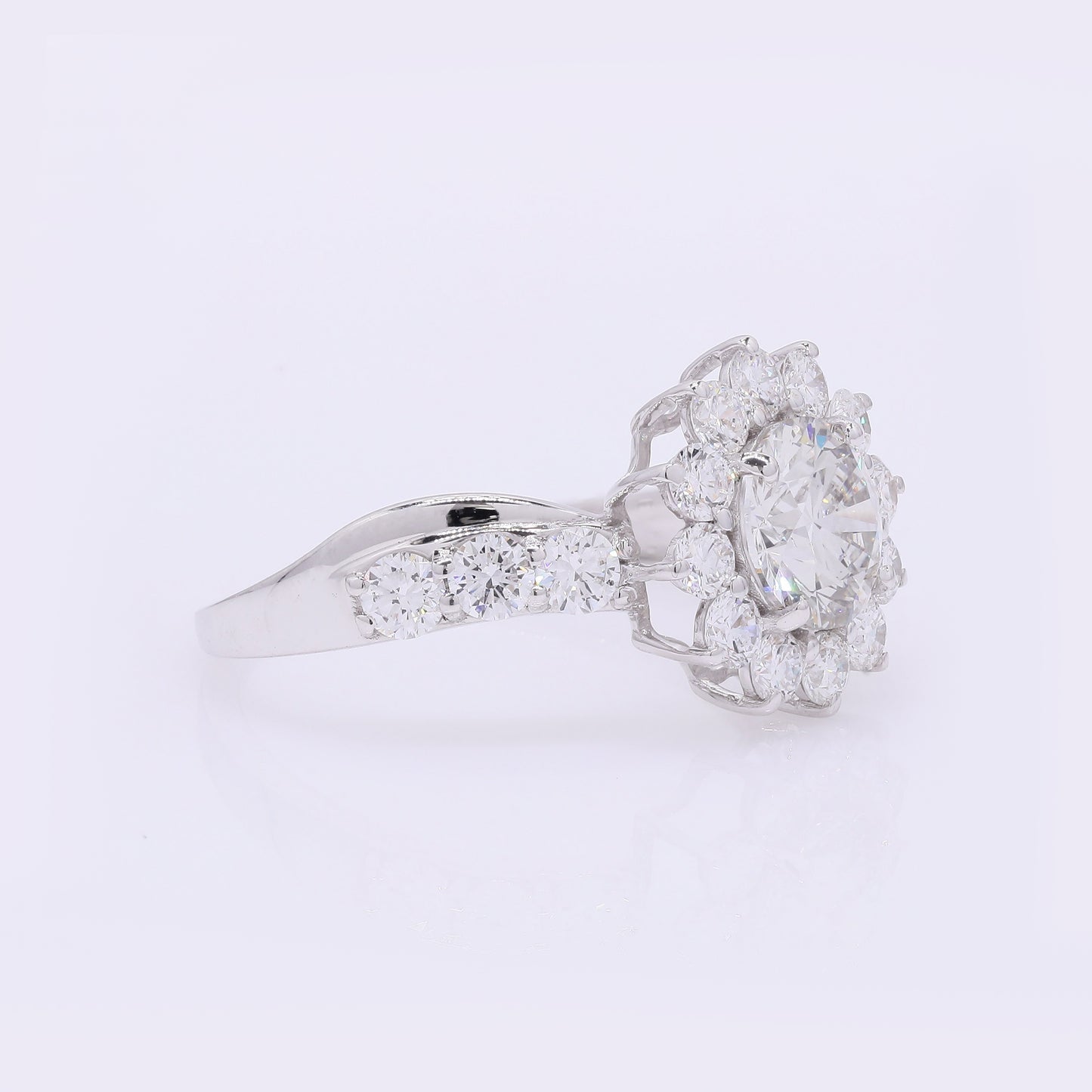 2.32 Carats Lab Grown Diamond 14K Gold Ring