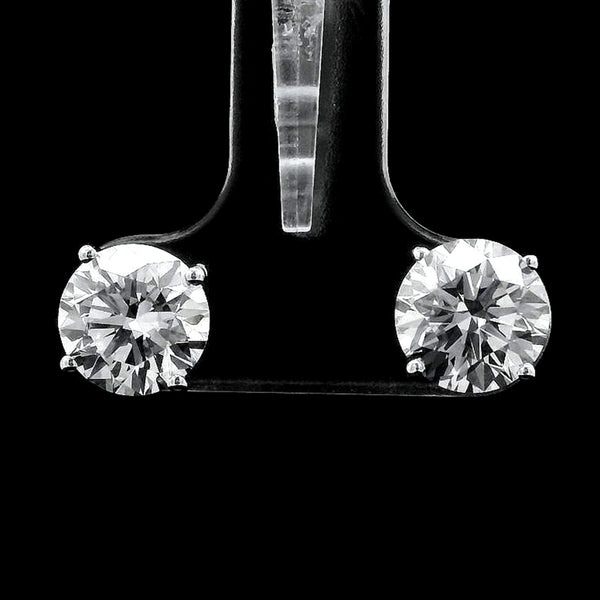 3.12 Carats Lab Grown Diamond 14K Gold Earrings