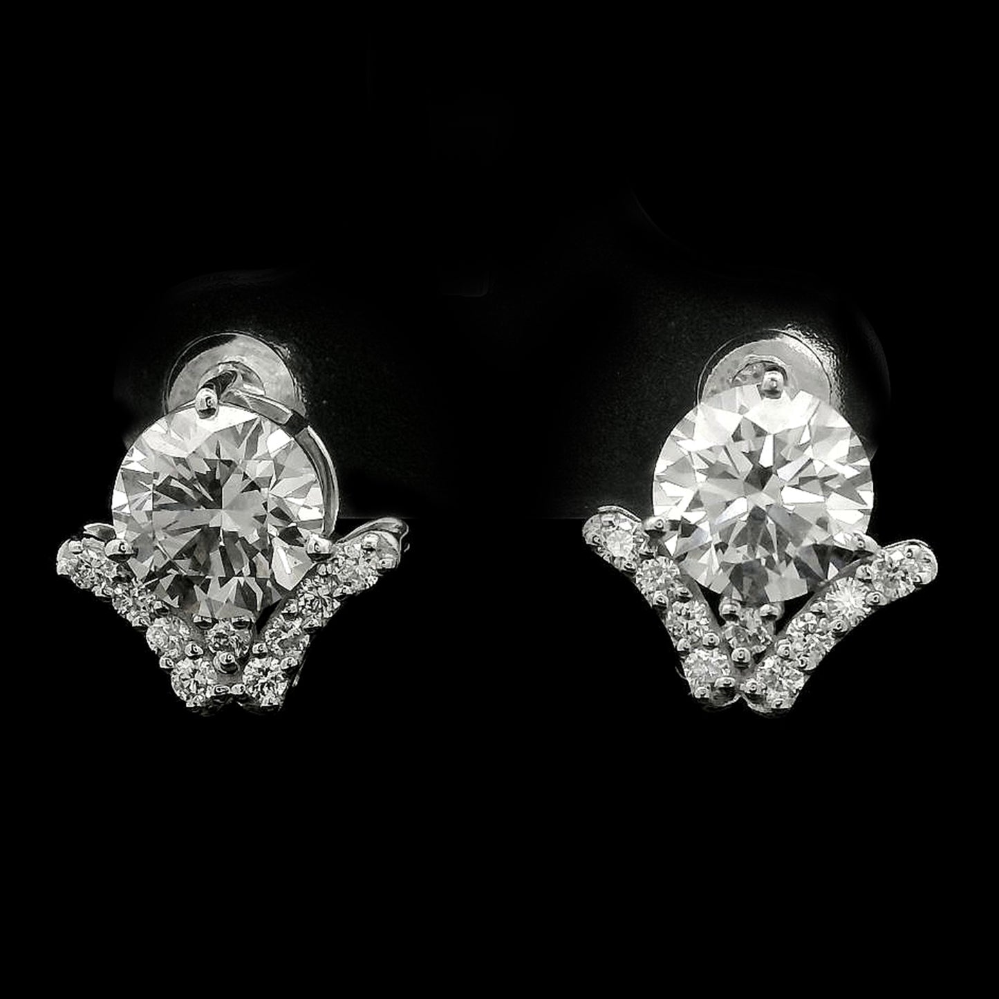 2.51 Carats Lab Grown Diamond 14K Gold Earrings