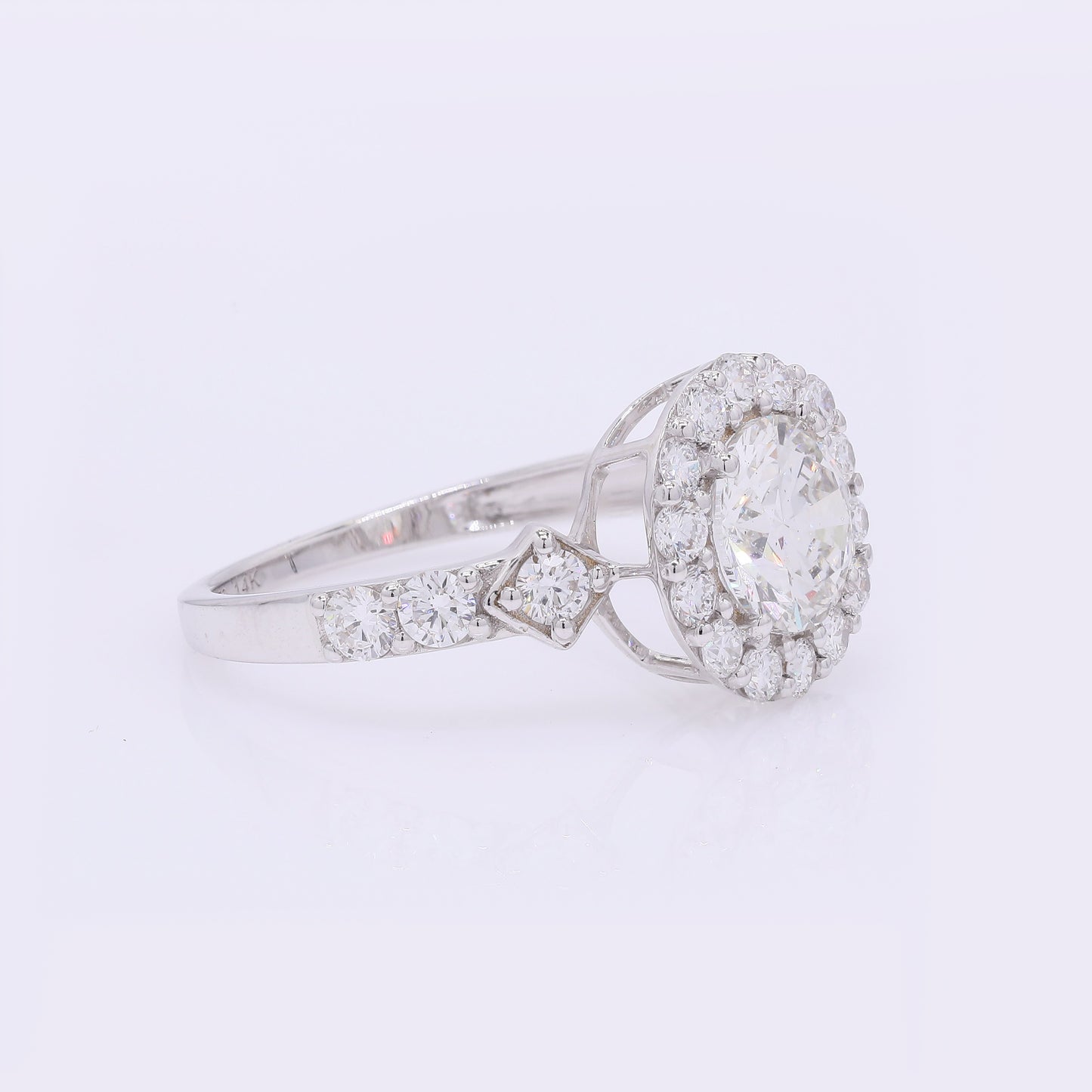 2.12 Carats Lab Grown Diamond 14K Gold Ring