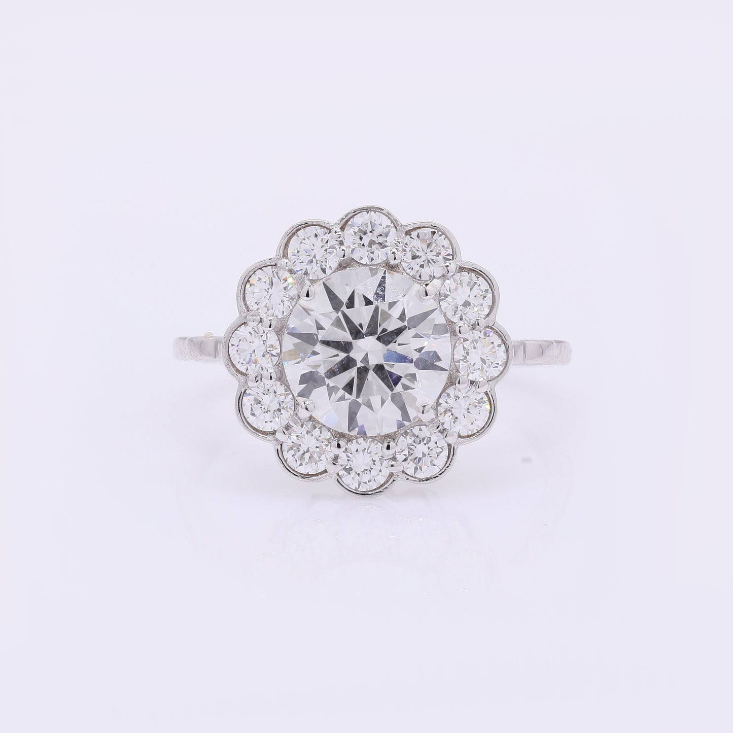 2.85 Carats Lab Grown Diamond 14K Gold Ring