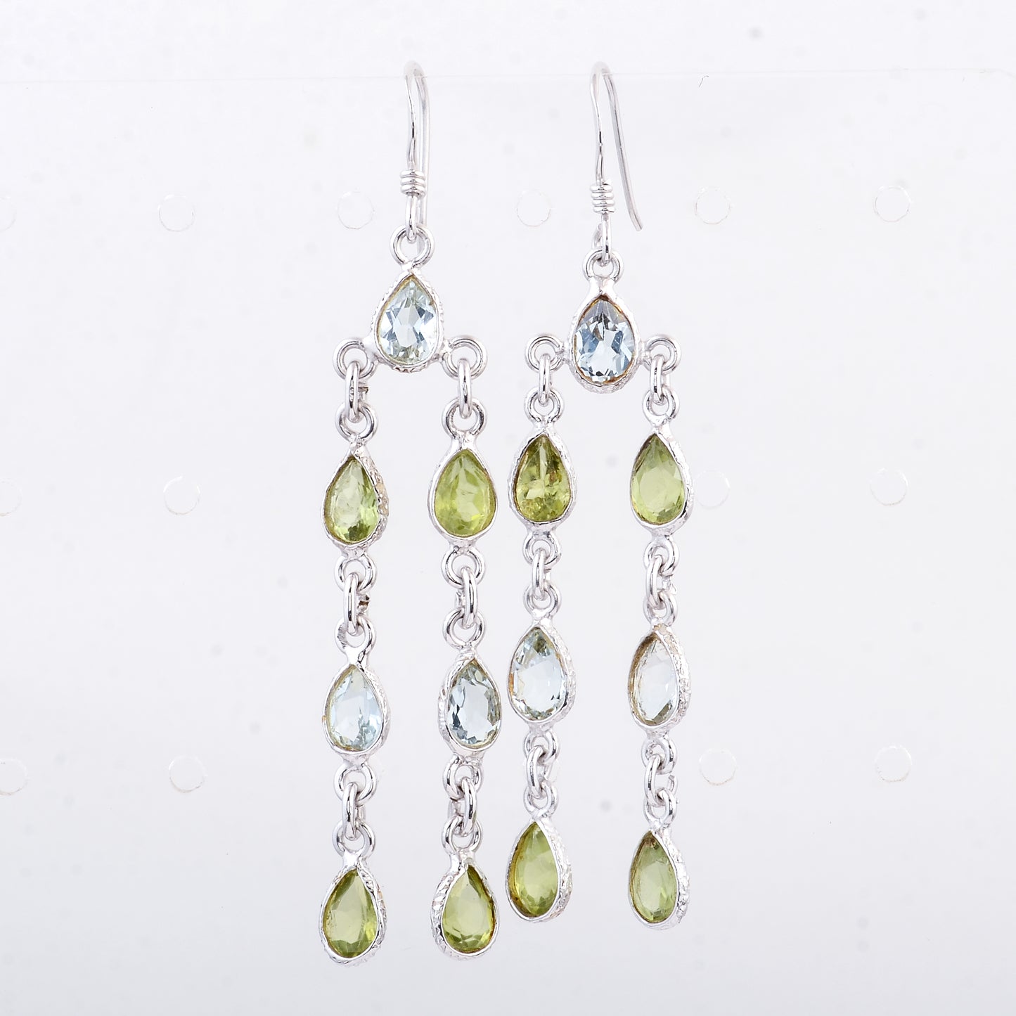 10.13 Ct Peridot 925 Sterling Silver Earrings