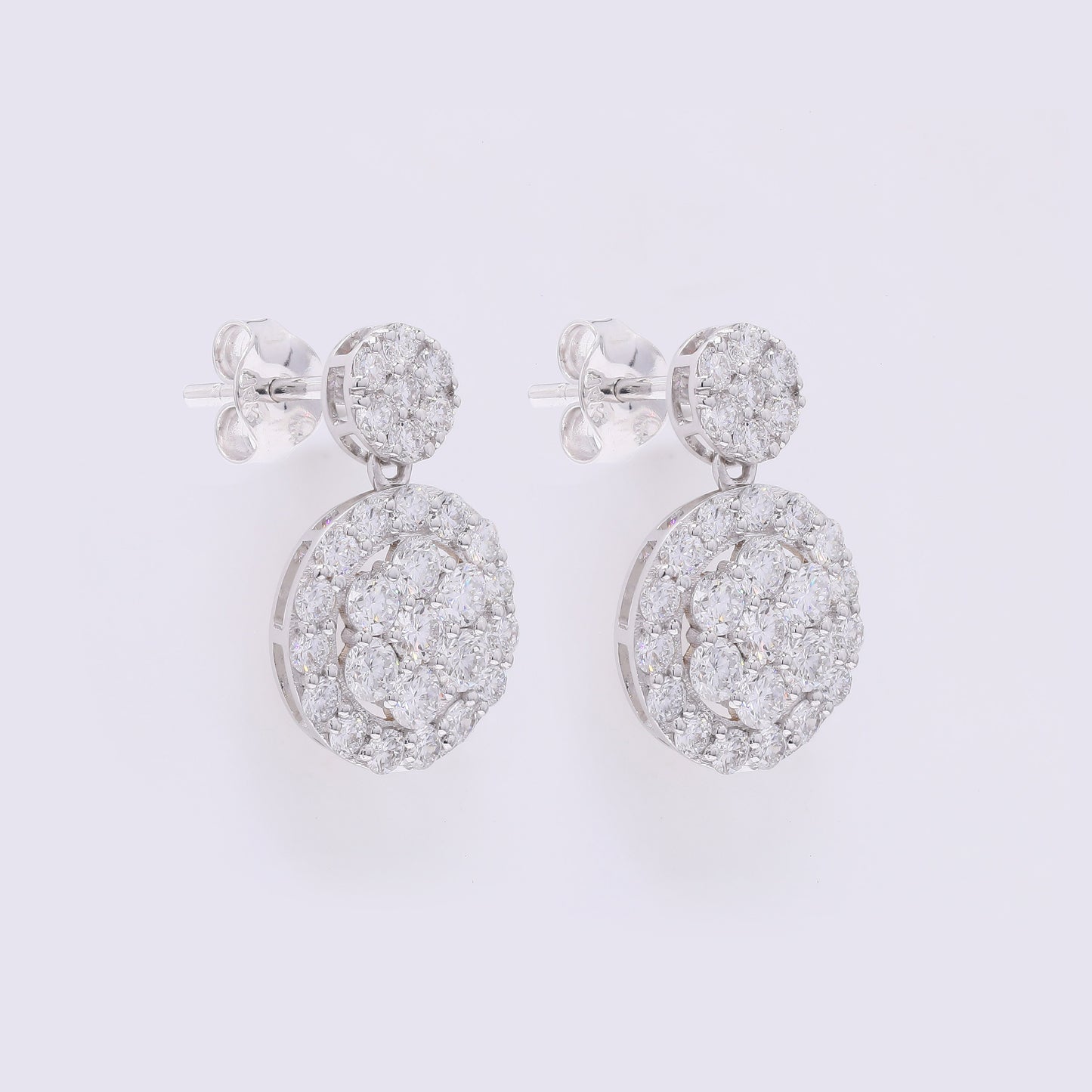 2.27 Carats Lab Grown Diamond 14K Gold Earrings