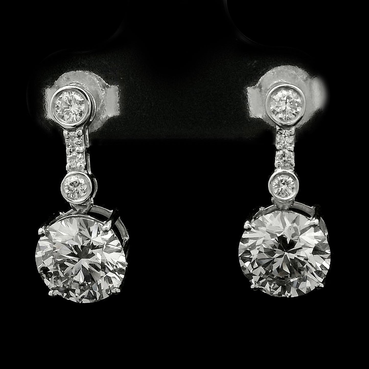 3.29 Carats Lab Grown Diamond 14K Gold Earrings