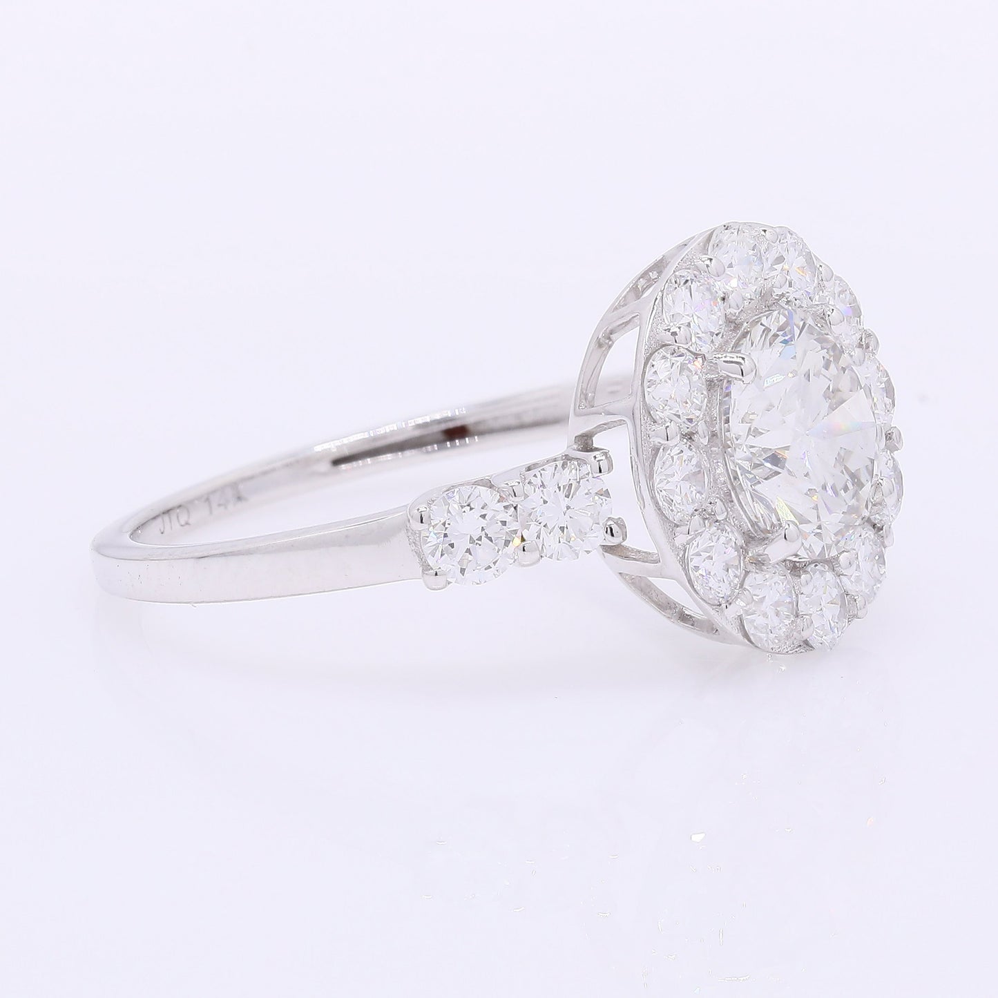 2.07 Carats Lab Grown Diamond 14K Gold Ring