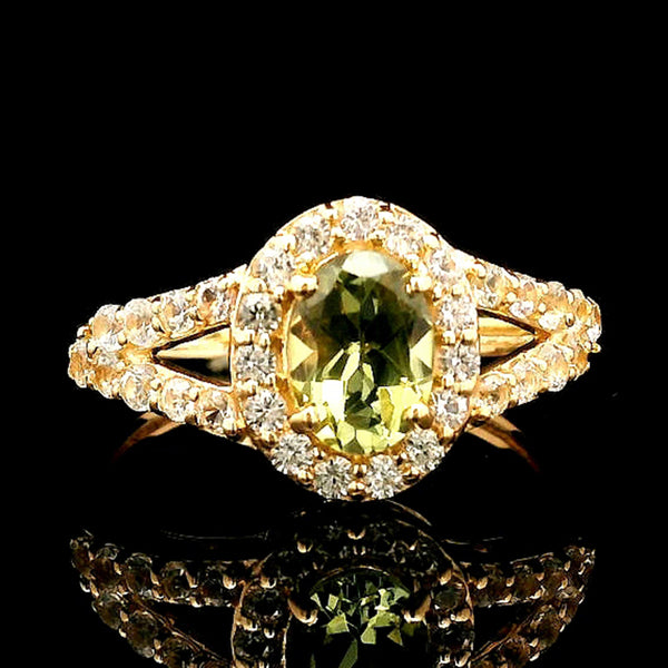 1.43 Ct Oval Tourmaline 14K Gold Ring
