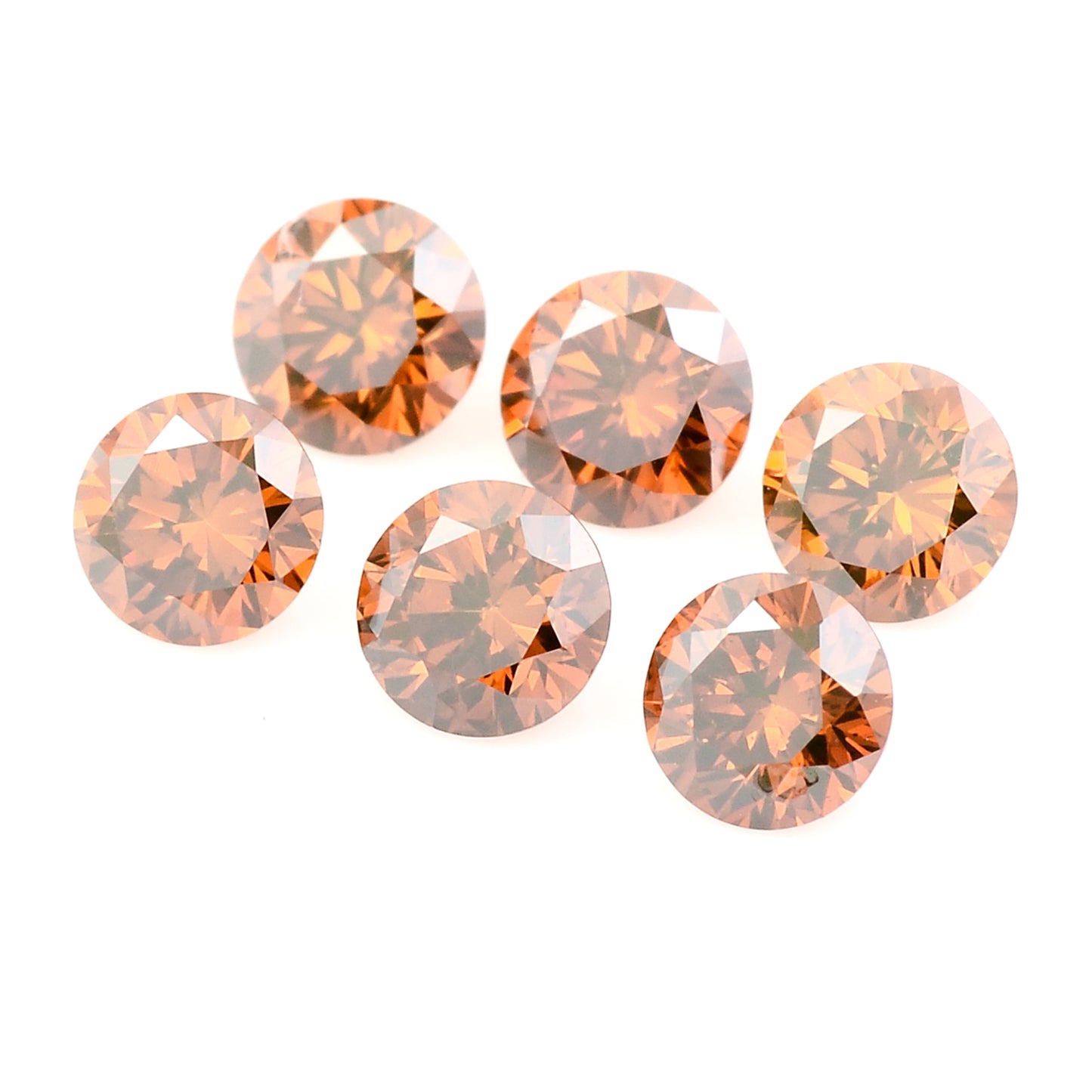 0.90 Red Diamond Round Loose Gemstone