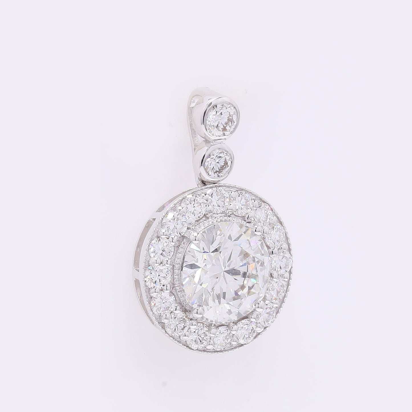 2.47 Carats Lab Grown Diamond 14K Gold Pendant