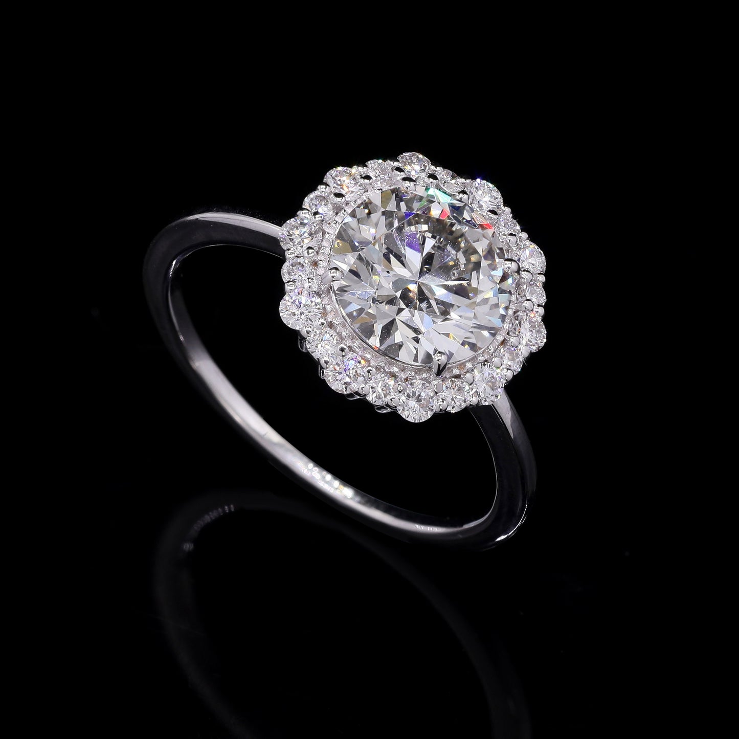 2.45 Carats Lab Grown Diamond 14K Gold Ring