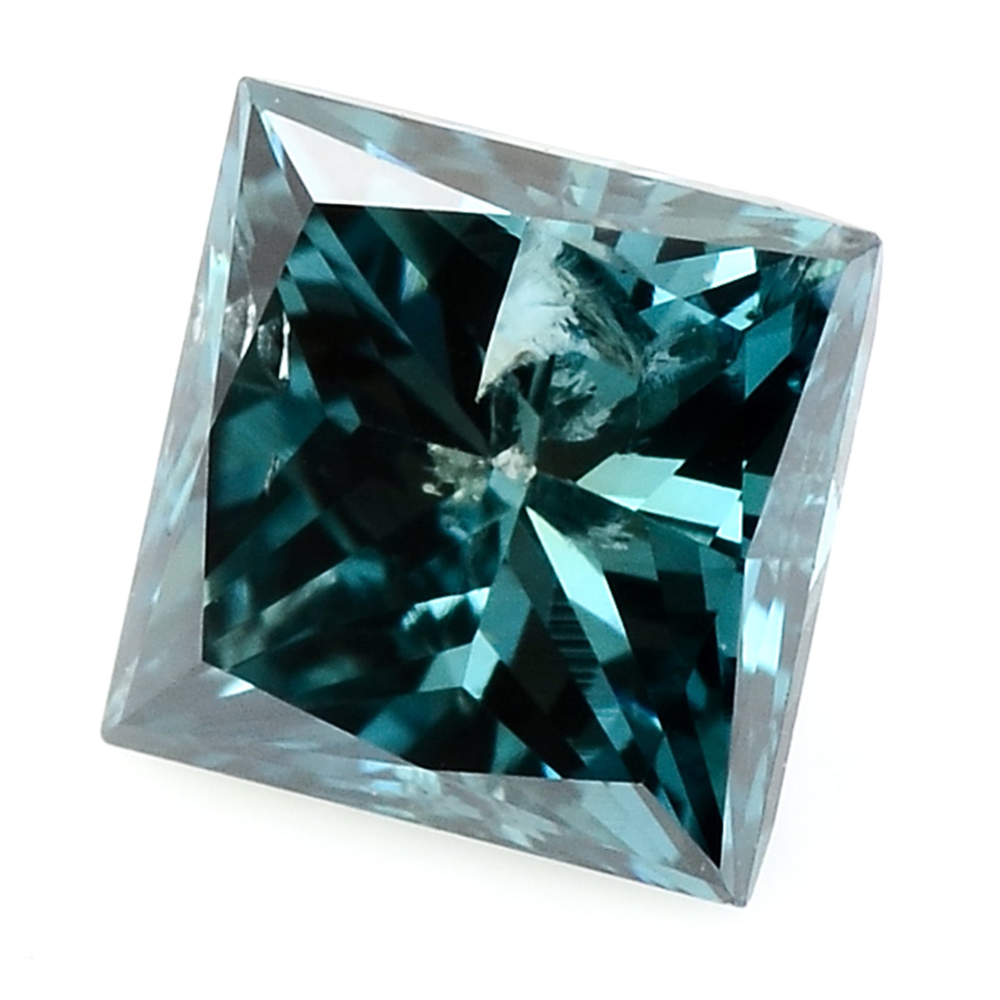 0.28 Blue Diamond Sqaure Loose Gemstone
