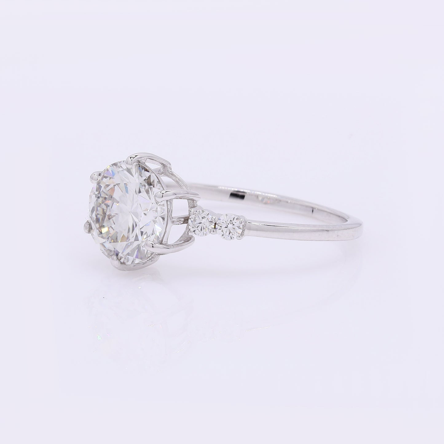 2.18 Carats Lab Grown Diamond 14K Gold Ring