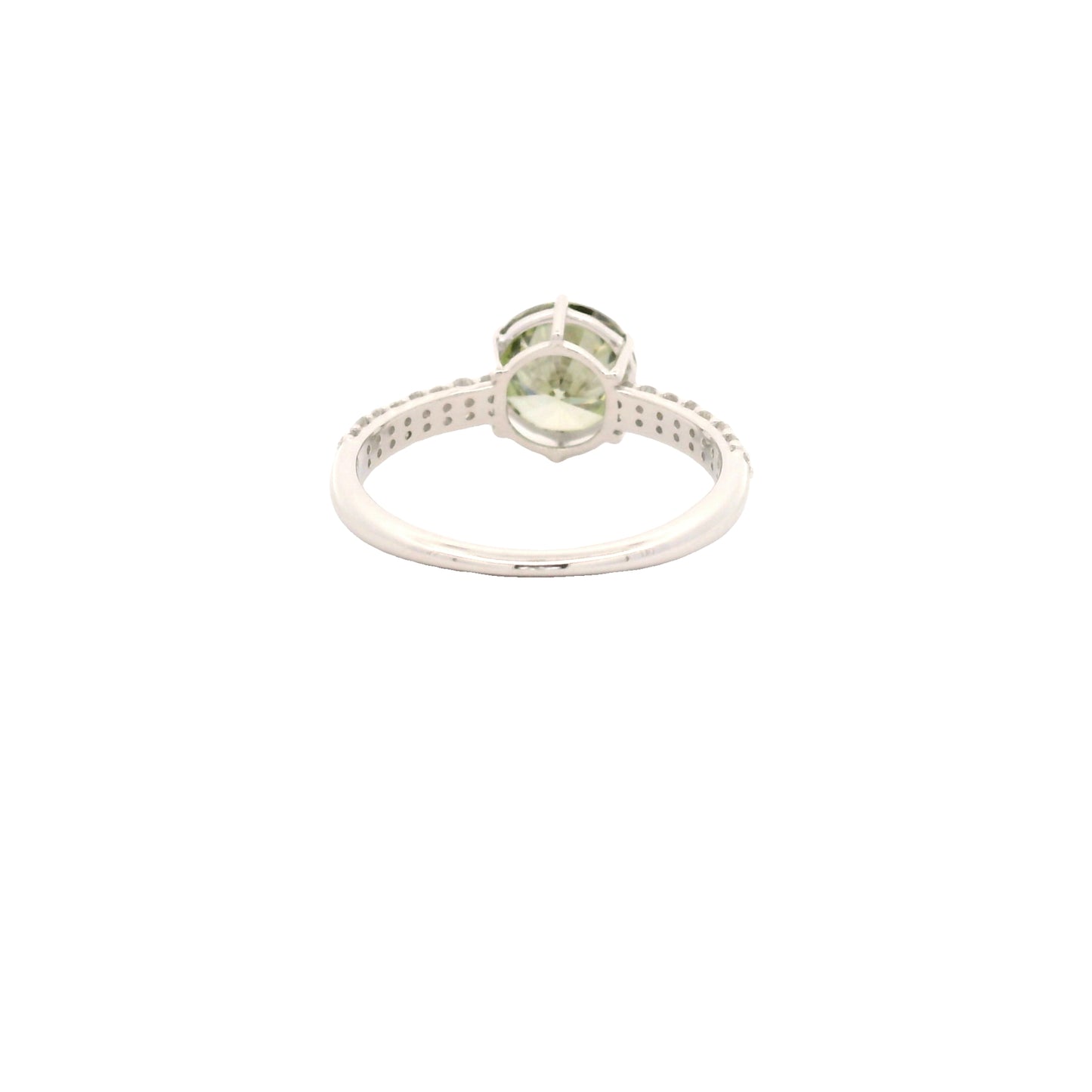 2.13 Carats Green Lab Grown Diamond 14K Gold Ring