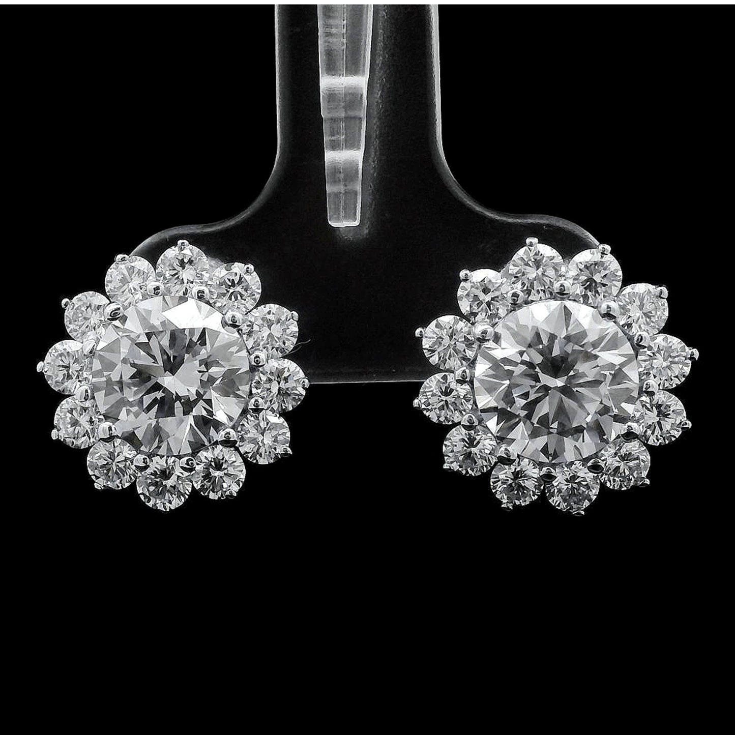 4.75 Ct Round Lab Grown Diamond 14K Gold Earrings