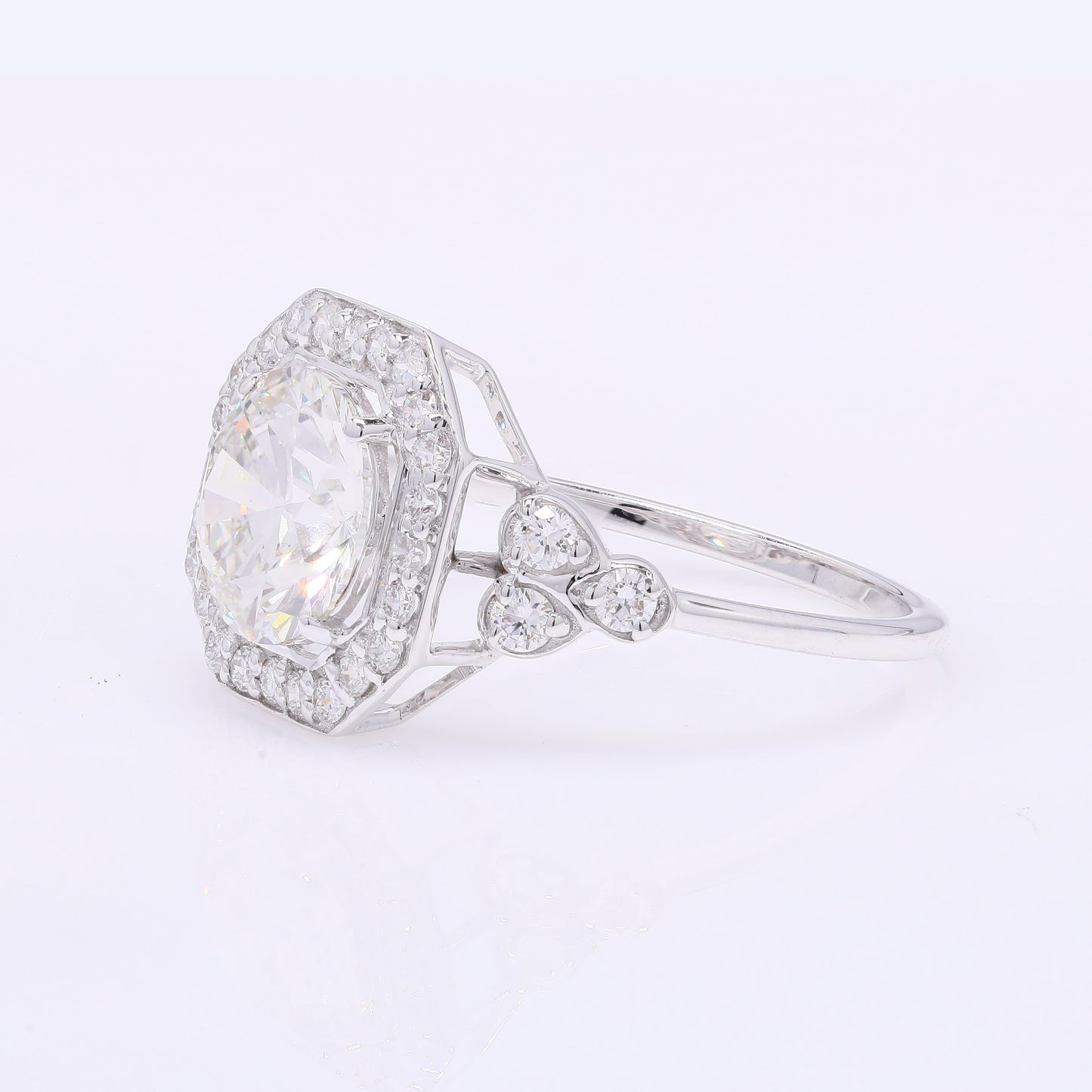 2.45 Carats Lab Grown Diamond 14K Gold Ring