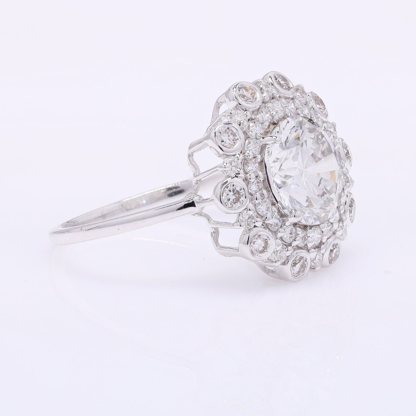 2.77 Carats Lab Grown Diamond 14K Gold Ring