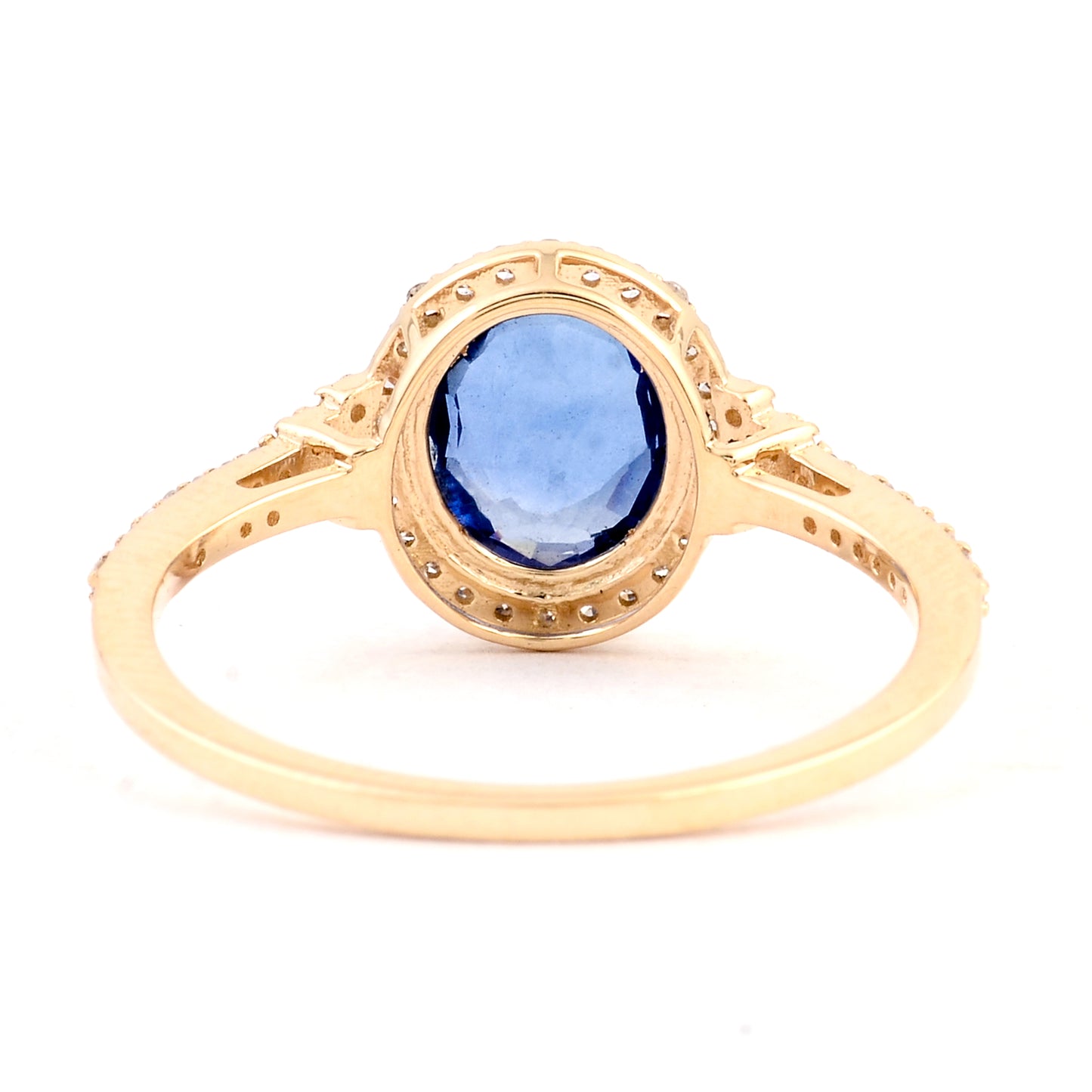 1.37 Carats Natural Codundum Sapphire 14K Gold Ring