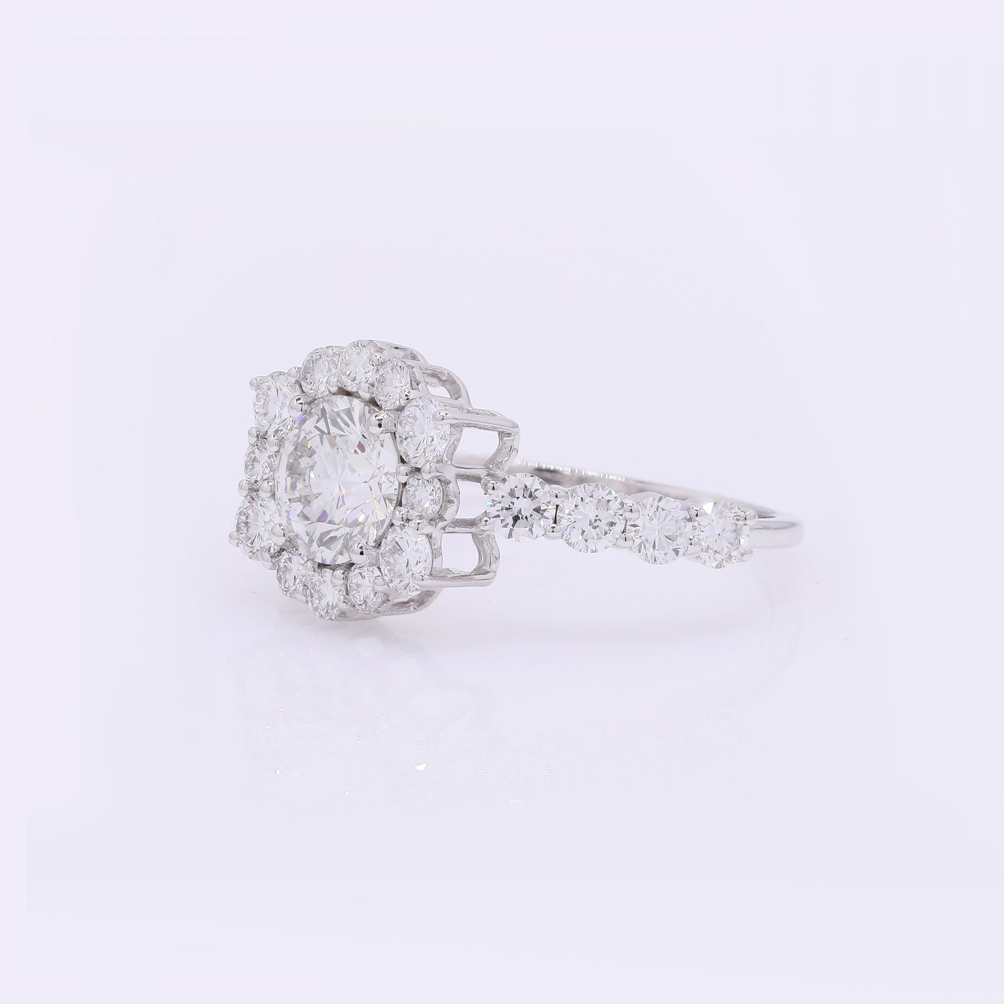 2.21 Carats Lab Grown Diamond 14K Gold Ring