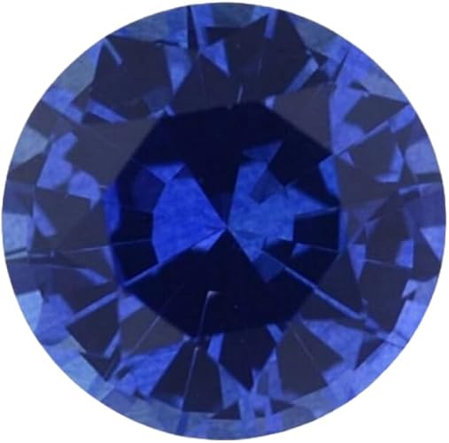 6.05 Carats Lab Grown Blue Sapphire Round Loose Gemstone