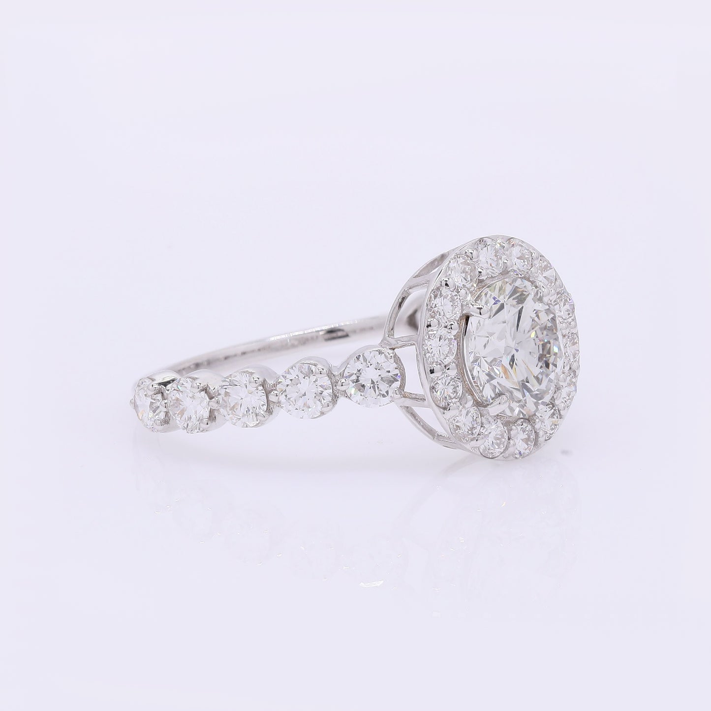 2.16 Carats Lab Grown Diamond 14K Gold Ring