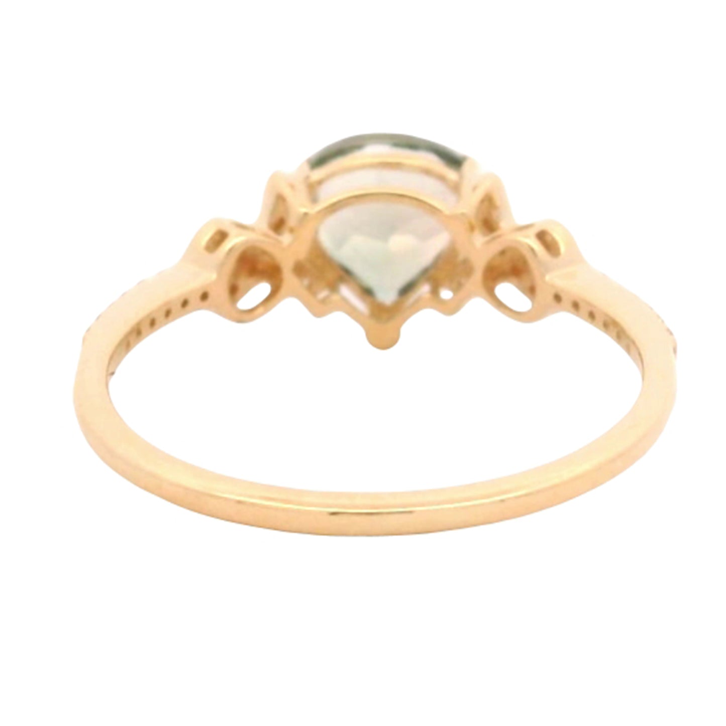0.95 Ct Heart Oregon Sunstone 14K Gold Ring