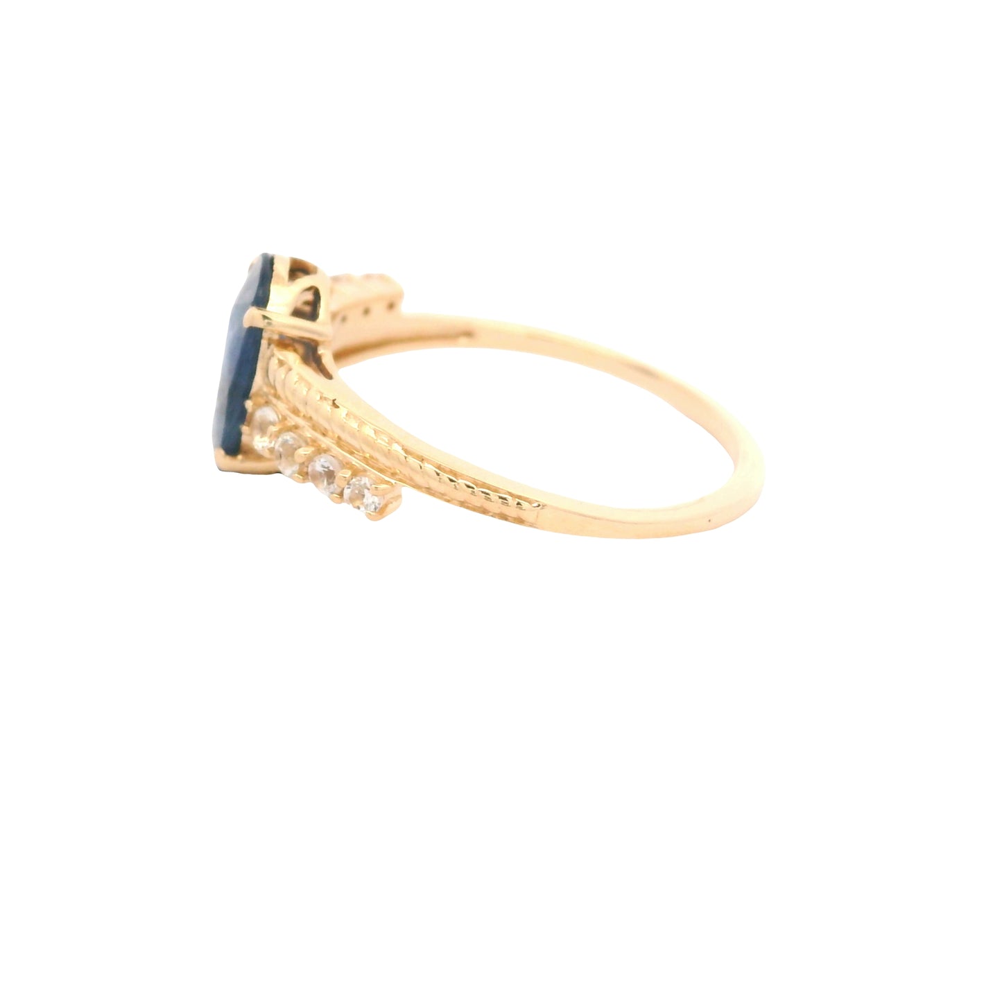 1.73 Ct Oval Sapphire 14K Gold Ring