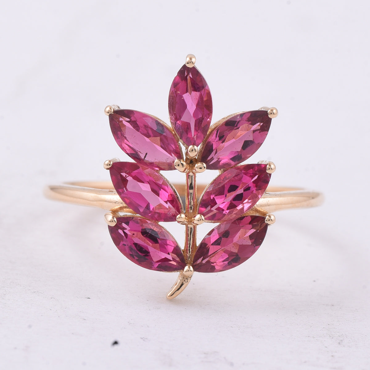 1.62 Ct Marquise Natural Tourmaline 14K Gold Ring