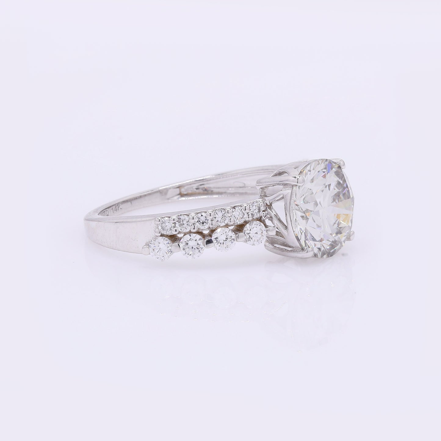 2.54 Carats Lab Grown Diamond 14K Gold Ring