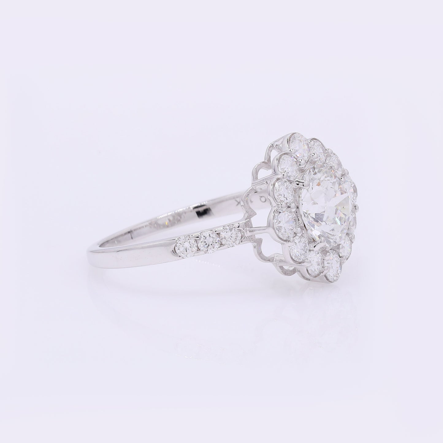 2.08 Carats Lab Grown Diamond 14K Gold Ring