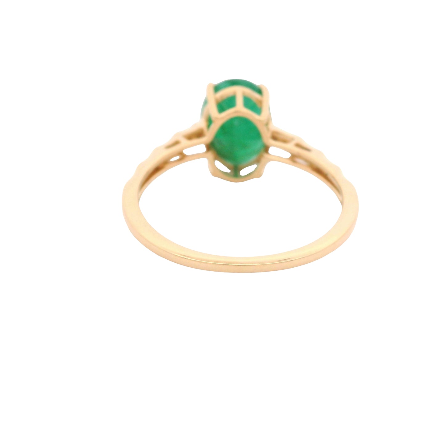 2.22 Ct Oval Emerald 14K Gold Ring