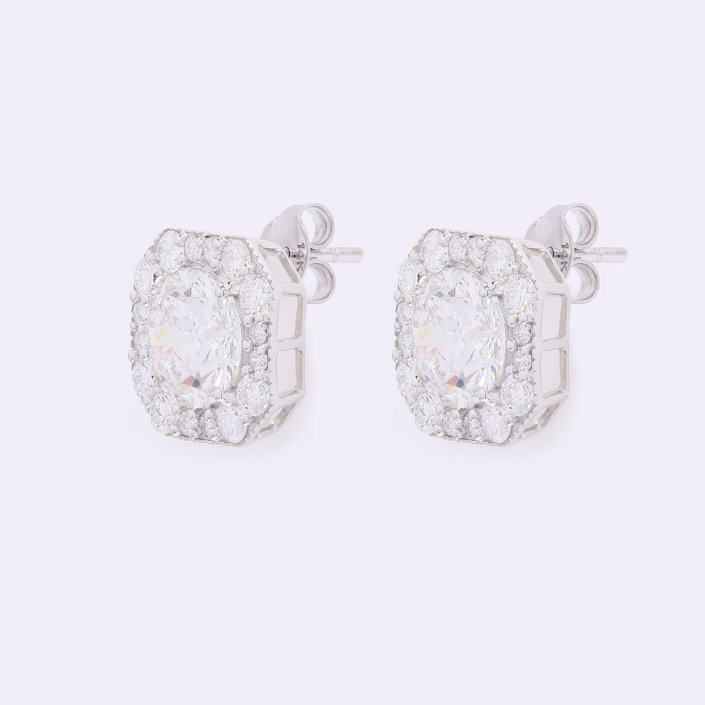 4.00 Carats Lab Grown Diamond 14K Gold Earrings