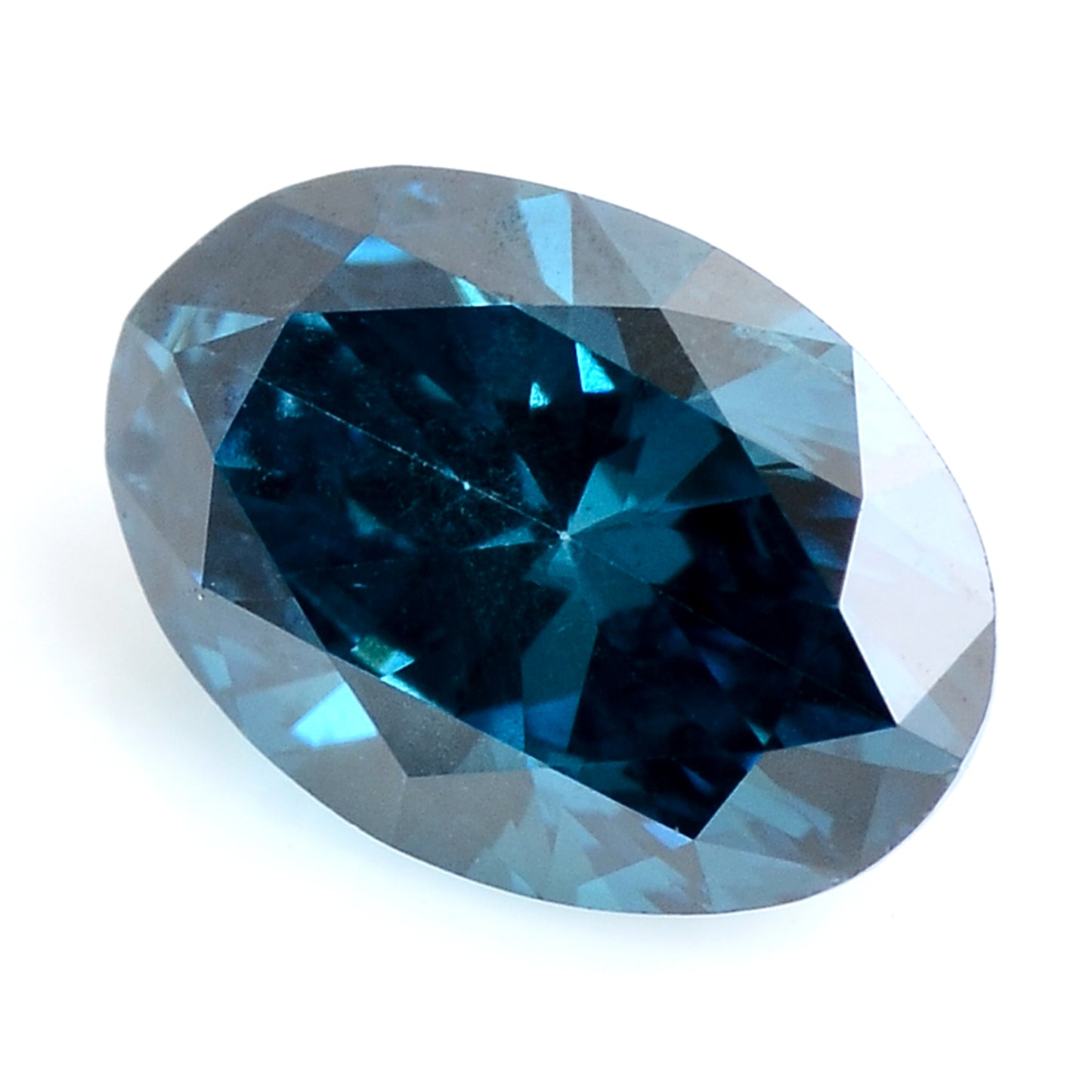0.33 Carat Blue Diamond Oval Loose Gemstone
