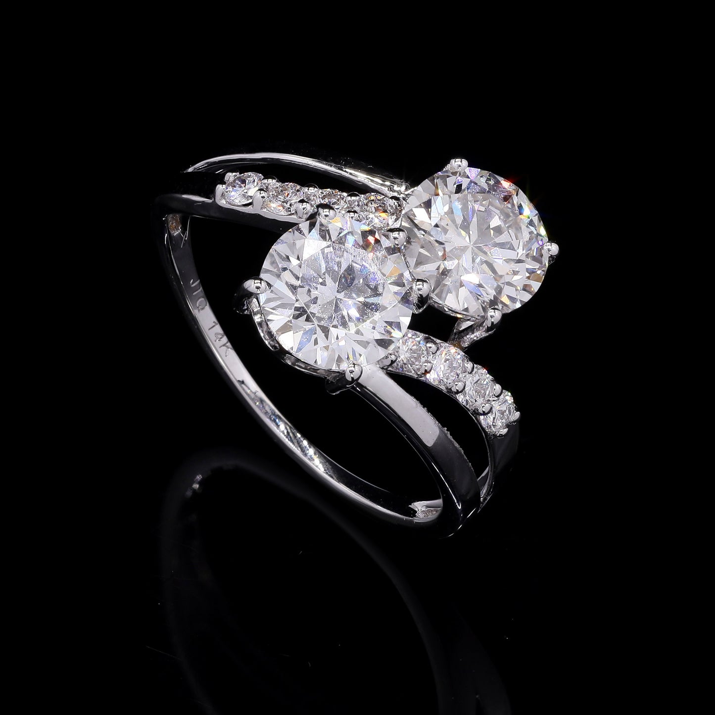 2.38 Carats Lab Grown Diamond 14K Gold Ring