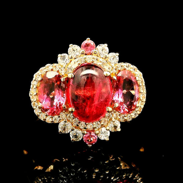 2.69 Ct Oval Tourmaline 14K Gold Ring