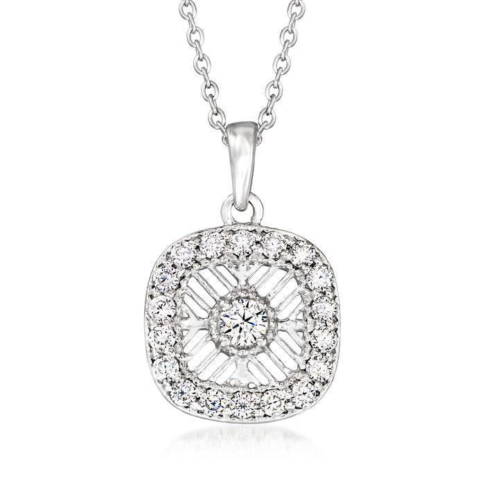 0.70 ct. Moissanite Pendant Necklace in Sterling Silver