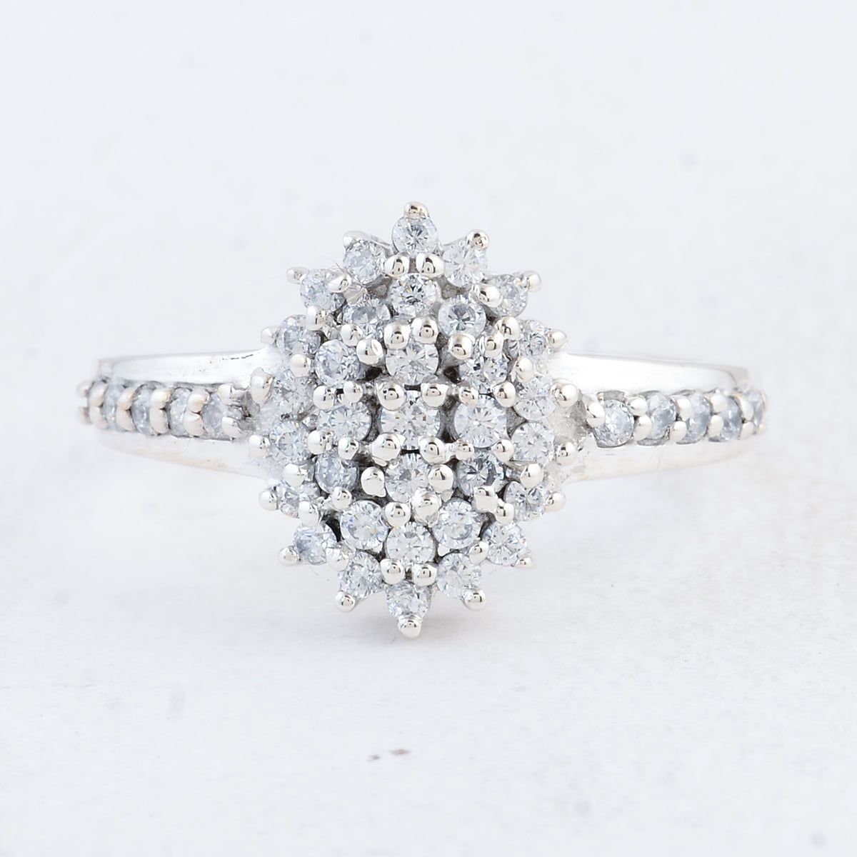 1.29 Ct Round Cubic Zirconia 925 Sterling Silver Ring