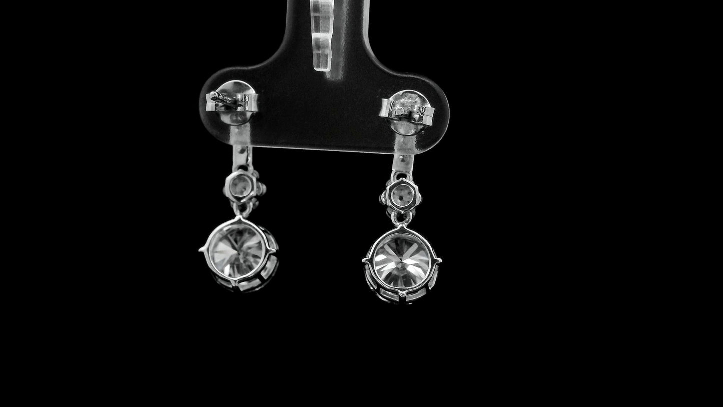 3.31 Carats Lab Grown Diamond 14K Gold Earrings