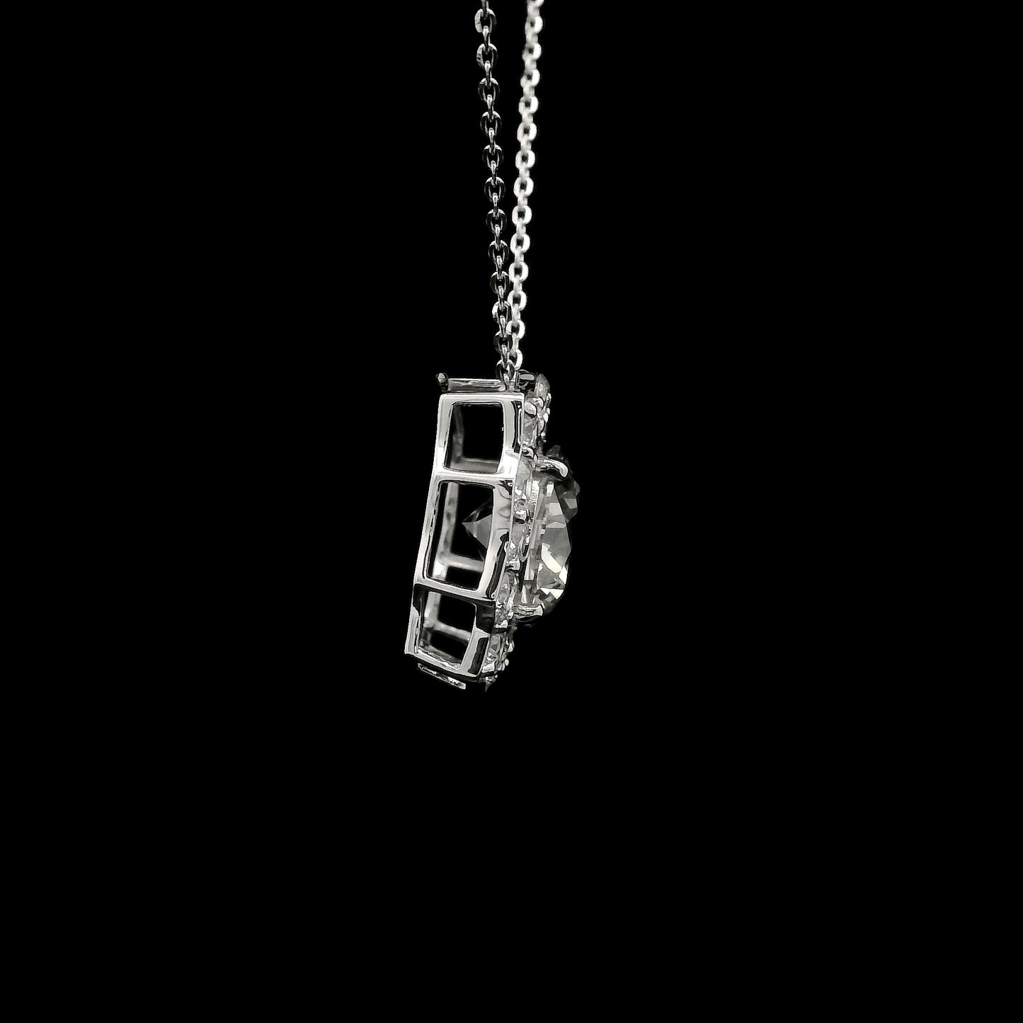 3.20 Carats Lab Grown Diamond 14K Gold Pendant