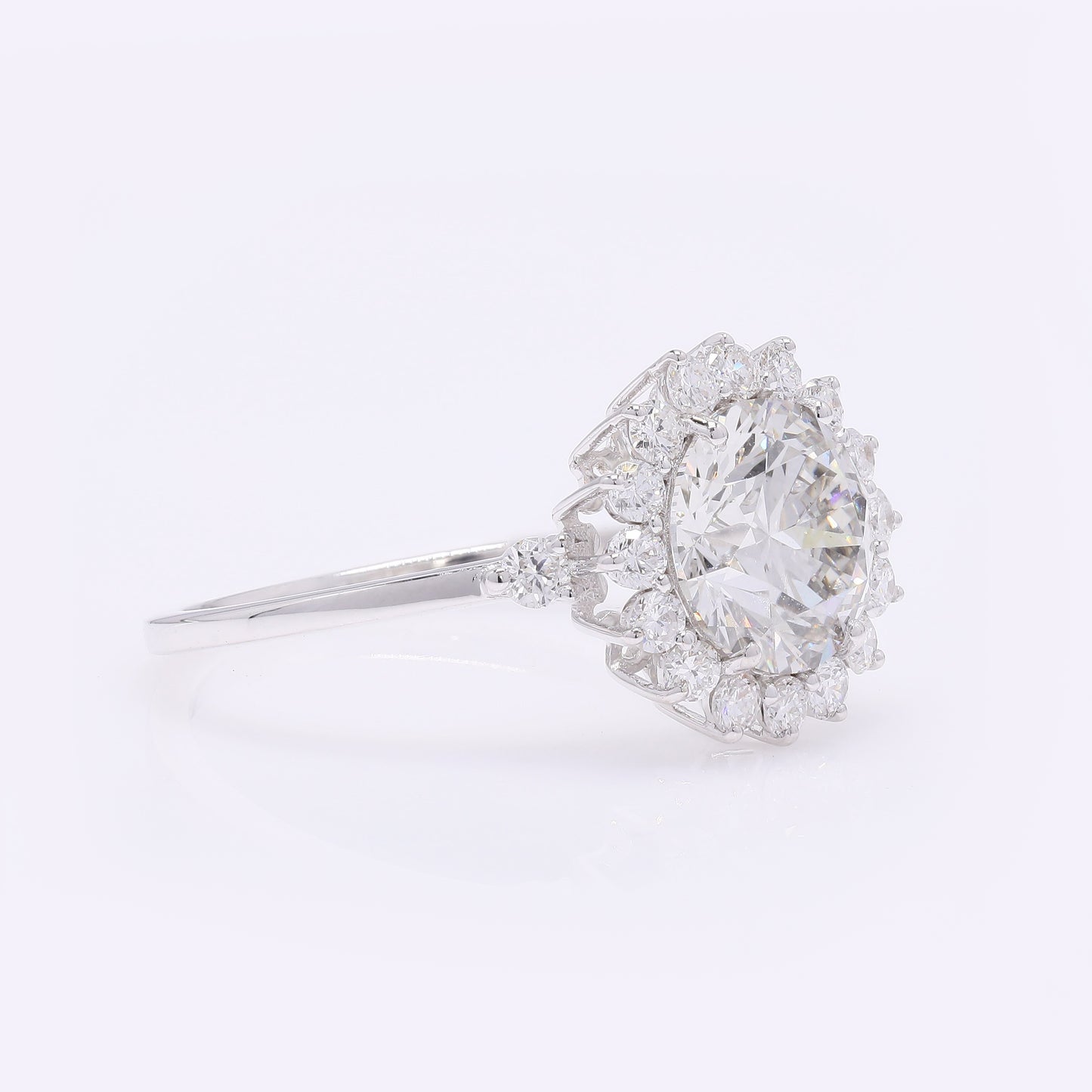 2.53 Carats Lab Grown Diamond 14K Gold Ring